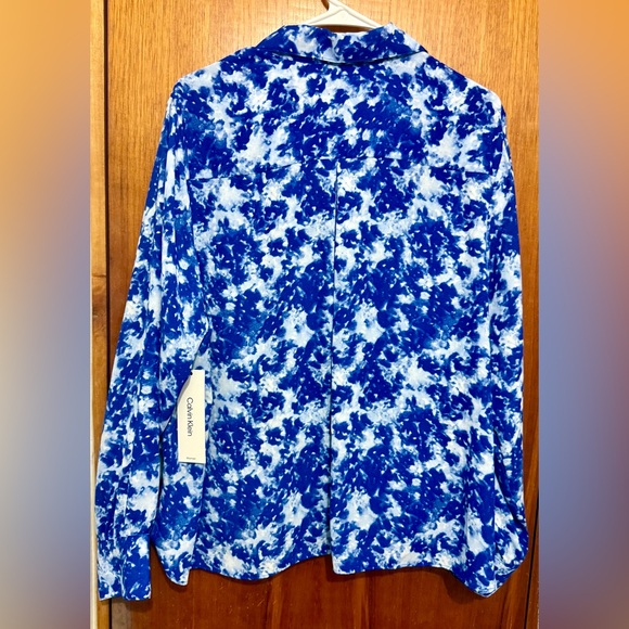 Calvin Klein NWT Woman’s Plus Long Sleeve Wrap Blouse - Picture 6 of 9